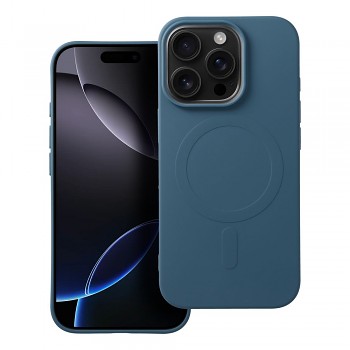 Silikonový kryt pro iPhone 16 PRO Mag Cover kompatibilní s MagSafe (velký otvor) modrý