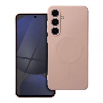 Silikonový kryt pro Samsung S24 FE Mag Cover kompatibilní s MagSafe (ochrana fotoaparátu) růžový