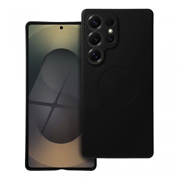 Silikonový kryt pro Samsung S25 ULTRA Mag Cover kompatibilní s MagSafe (ochrana fotoaparátu) černý