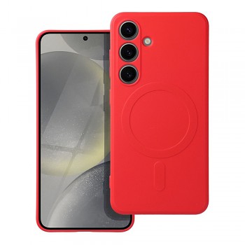 Silikonový kryt pro Samsung A56 Mag Cover kompatibilní s MagSafe (ochrana fotoaparátu) červený