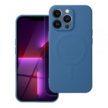 Silikonový kryt pro iPhone 16e Mag Cover kompatibilní s MagSafe (ochrana fotoaparátu) modrý