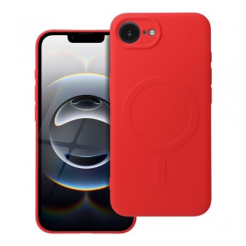 Silikonový kryt pro iPhone 16e Mag Cover kompatibilní s MagSafe (ochrana fotoaparátu) červený
