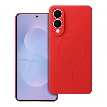Silikonový kryt pro Samsung S25 EDGE Mag Cover kompatibilní s MagSafe (ochrana fotoaparátu) červený