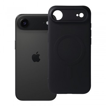 Silikonový kryt pro iPhone 17 AIR Mag Cover kompatibilní s MagSafe (ochrana fotoaparátu) černý