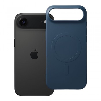 Silikonový kryt pro iPhone 17 AIR Mag Cover kompatibilní s MagSafe (velký otvor) modrý