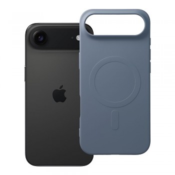 Silikonový kryt pro iPhone 17 AIR Mag Cover kompatibilní s MagSafe (velký otvor) světle modrý