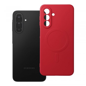 Silikonový kryt pro Samsung A17 / A18 Mag Cover kompatibilní s MagSafe (ochrana fotoaparátu) červený