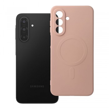 Silikonový kryt pro Samsung A17 / A18 Mag Cover kompatibilní s MagSafe (ochrana fotoaparátu) růžový