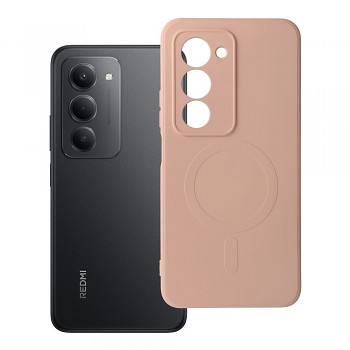Silikonový kryt pro Xiaomi Redmi 15 4G / 5G (171.1 mm) Mag Cover kompatibilní s MagSafe (ochrana fotoaparátu) růžový
