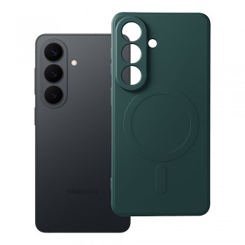 Silikonový kryt pro Samsung S26 Mag Cover kompatibilní s MagSafe (ochrana fotoaparátu) zelený