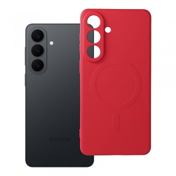 Silikonový kryt pro Samsung S26 PLUS Mag Cover kompatibilní s MagSafe (ochrana fotoaparátu) červený