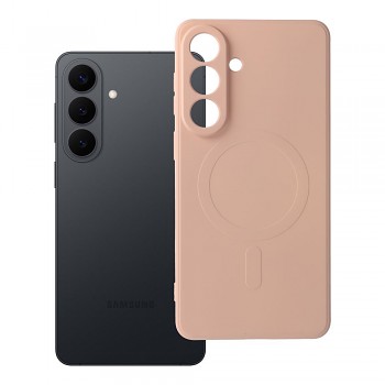 Silikonový kryt pro Samsung S26 PLUS Mag Cover kompatibilní s MagSafe (ochrana fotoaparátu) růžový