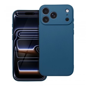 Matný kryt pro iPhone 17 Pro Max / 18 Pro Max (nízký okraj kolem fotoaparátu) modrý