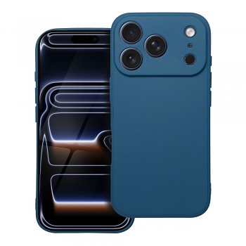 Matný kryt pro iPhone 17 Pro / 18 Pro (nízký okraj kolem fotoaparátu) modrý