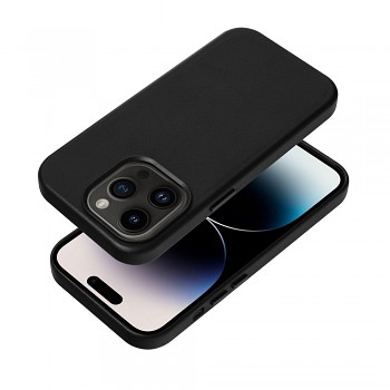 Kožený kryt Leather Mag kompatibilní s MagSafe pro Samsung S25 Plus černý