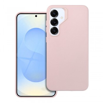 Kožený kryt Leather Mag kompatibilní s MagSafe pro Samsung S25 Plus růžový