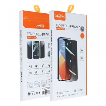 Ochranné sklo 6D Pro Veason s privátním filtrem pro iPhone X / XS / 11 Pro černé
