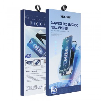 Ochranné sklo 6D Pro Veason Easy-Install s aplikátorem pro iPhone 15 Plus černé