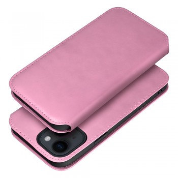 Knížkové pouzdro Dual Pocket Book pro iPhone 15 Plus světle růžové