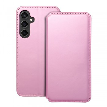 Knížkové pouzdro Dual Pocket Book pro Samsung S23 FE světle růžové