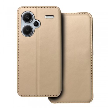 Knížkové pouzdro Dual Pocket Book pro Xiaomi Redmi Note 13 Pro Plus 5G zlaté