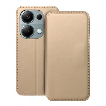 Knížkové pouzdro Dual Pocket Book pro Xiaomi Redmi Note 13 Pro 4G zlaté