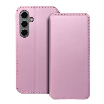 Knížkové pouzdro Dual Pocket Book pro Samsung S24 FE světle růžové