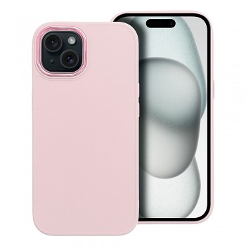 Kryt Frame pro iPhone 15 pudrově růžový