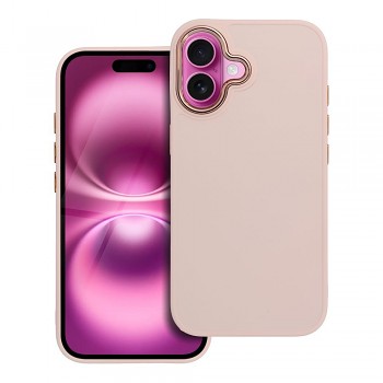 Kryt Frame pro iPhone 16 pudrově růžový
