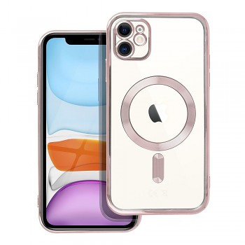 Kryt Electro Mag kompatibilní s MagSafe pro iPhone 11 růžově zlatý