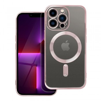Kryt Electro Mag kompatibilní s MagSafe pro iPhone 13 Pro růžově zlatý