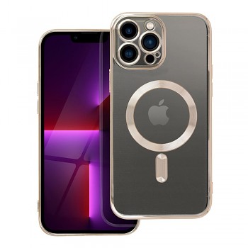 Kryt Electro Mag kompatibilní s MagSafe pro iPhone 13 Pro Max zlatý
