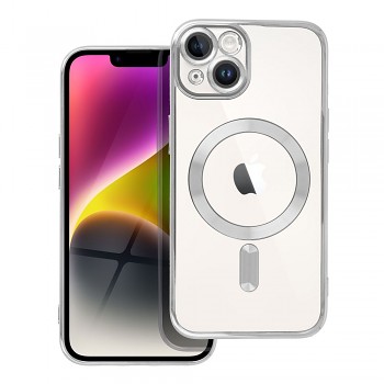 Kryt Electro Mag kompatibilní s MagSafe pro iPhone 14 stříbrný