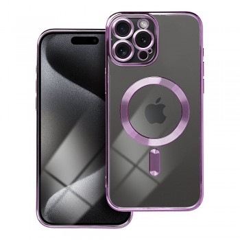 Kryt Electro Mag kompatibilní s MagSafe pro iPhone 15 Pro Max fialový