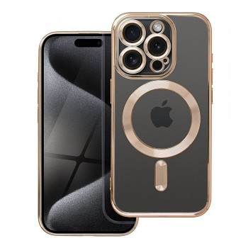 Kryt Electro Mag kompatibilní s MagSafe pro iPhone 15 Pro zlatý