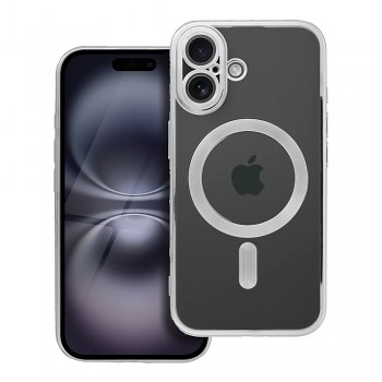 Kryt Electro Mag kompatibilní s MagSafe pro iPhone 16 stříbrný
