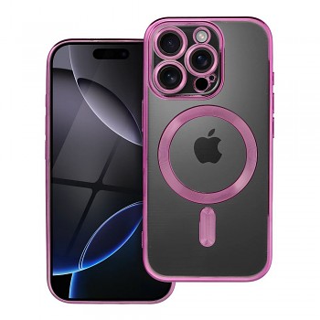 Kryt Electro Mag kompatibilní s MagSafe pro iPhone 16 Pro růžový