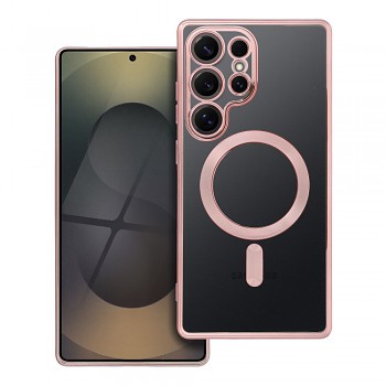 Kryt Electro Mag kompatibilní s MagSafe pro Samsung S25 Ultra růžově zlatý
