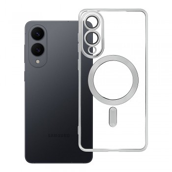 Kryt Electro Mag kompatibilní s MagSafe pro Samsung S25 Edge stříbrný