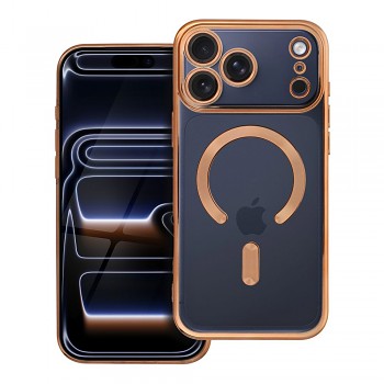Kryt Electro Mag kompatibilní s MagSafe pro iPhone 17 Pro Max / 18 Pro Max (nízký okraj kolem fotoaparátu) zlatý
