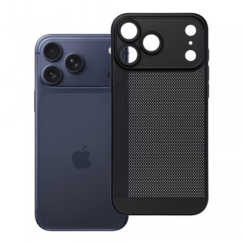 Kryt pro iPhone 17 Pro Max / 18 Pro Max s nízkým okrajem fotoaparátu Breezy černý