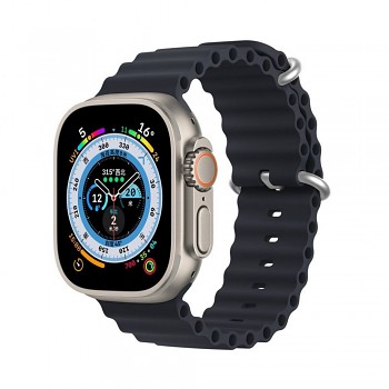 Dux Ducis řemínek OCEAN WAVE silikonový pro Apple Watch 38 / 40 / 41 mm grafitový
