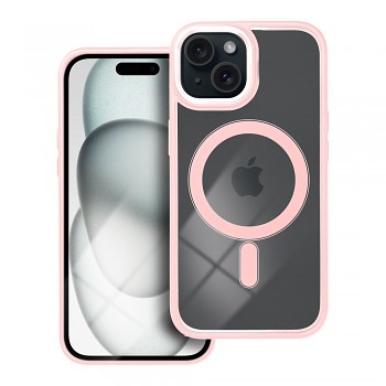 Kryt pro iPhone 15 Color Edge Mag Cover kompatibilní s MagSafe růžový