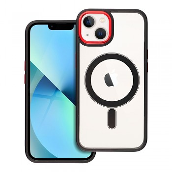 Kryt pro iPhone 13 Color Edge Mag Cover kompatibilní s MagSafe černo-červený