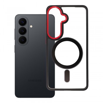 Kryt pro Samsung S26 Color Edge Mag Cover kompatibilní s MagSafe černo-červený