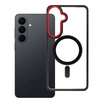 Kryt pro Samsung S26 PLUS Color Edge Mag Cover kompatibilní s MagSafe černo-červený