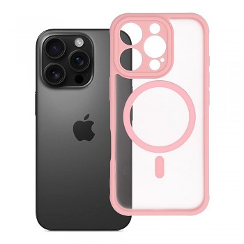 Kryt pro iPhone 16 PRO Full Matte Mag Cover kompatibilní s MagSafe světle růžový
