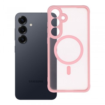 Kryt pro Samsung S25 PLUS Full Matte Mag Cover kompatibilní s MagSafe světle růžový
