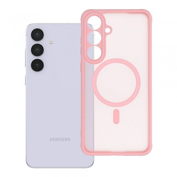 Kryt pro Samsung S25 FE Full Matte Mag Cover kompatibilní s MagSafe světle růžový