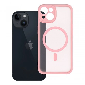 Kryt pro iPhone 14 Full Matte Mag Cover kompatibilní s MagSafe světle růžový